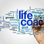 Life coach concept word cloud background